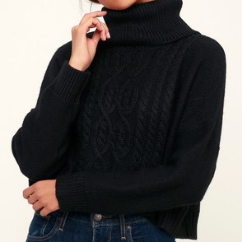 Jack by bb Dakota Black Turtleneck Sweater